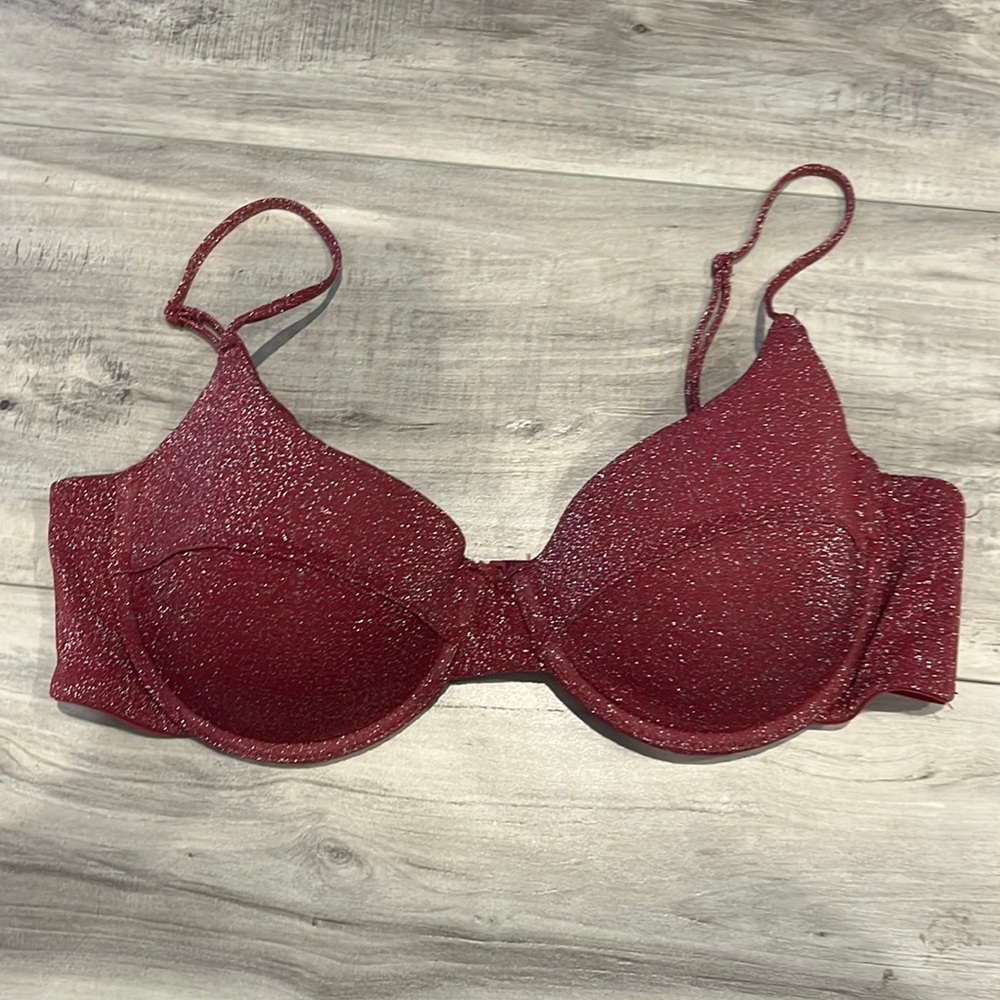 Triangl grape sparkle bikini top